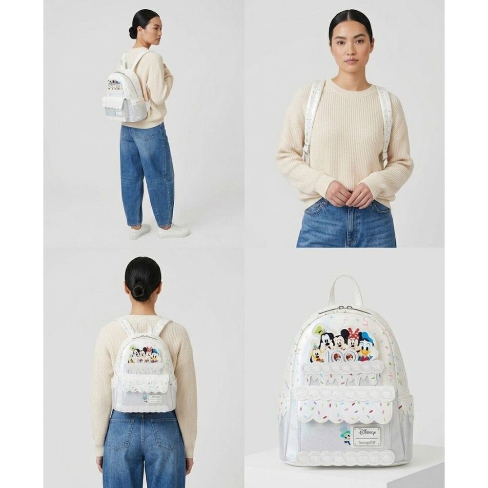 Disney 100 Loungefly Birthday Cake Mini Backpack Mickey Minnie Anniversary
